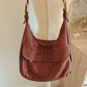 Vintage Libaire Brown Leather Hobo Shoulder Bag Classic Soft Timeless Everyday
